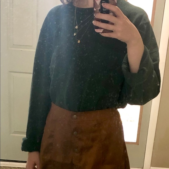 Old Navy Olive Green Oversized Crew Neck Sweater - Picture 3 of 3